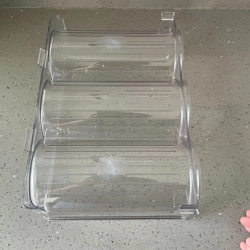 Clear Wine Racks for Refrigerator, Water Bottle Organizer, 3Bottles